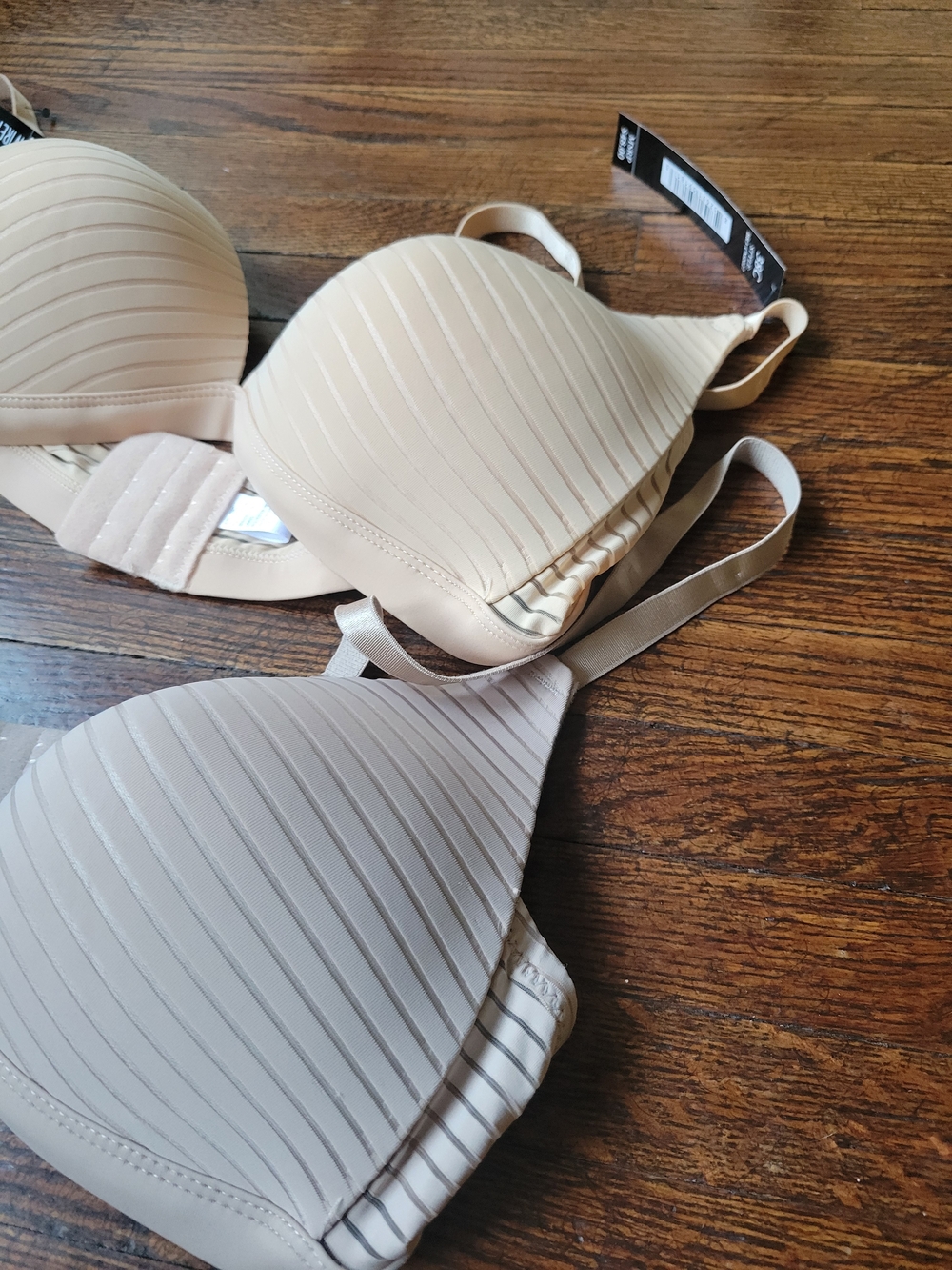 Catherine Maladrino 2 Piece Stripped Bra Set Sz 38C Wire Free Nwt - Picture 4 of 16